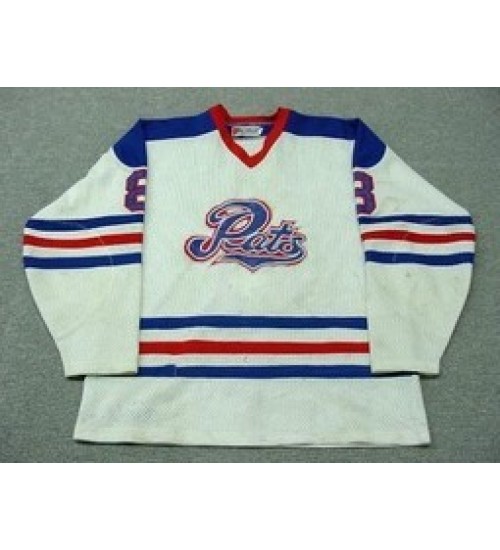 Custom WHL Regina Pats 86 87 Brad Hornung Home Hockey Jersey White